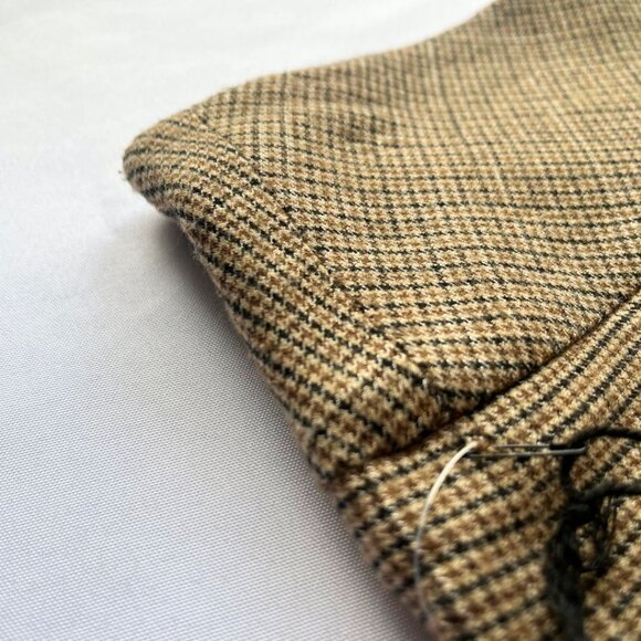 NWT CHRISTIAN LACROIX BROWN CHECK PLEATED SKATER MINI SKIRT- M - Picture 7 of 8